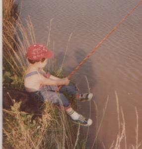 Mark fishing at the pond